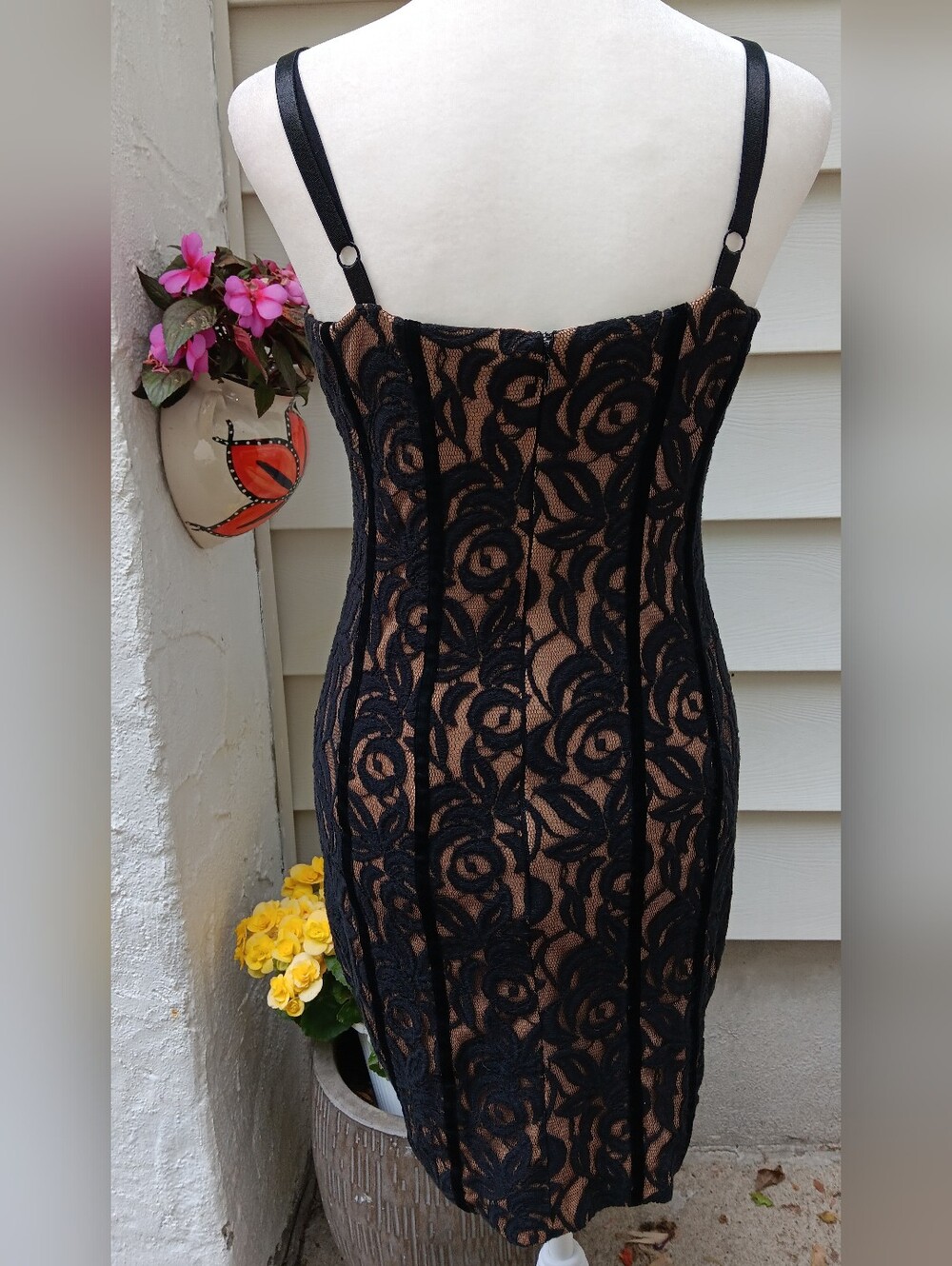 INC Black lace vintage mini cocktail dress. NEW, never Worn. - Picture 6 of 8